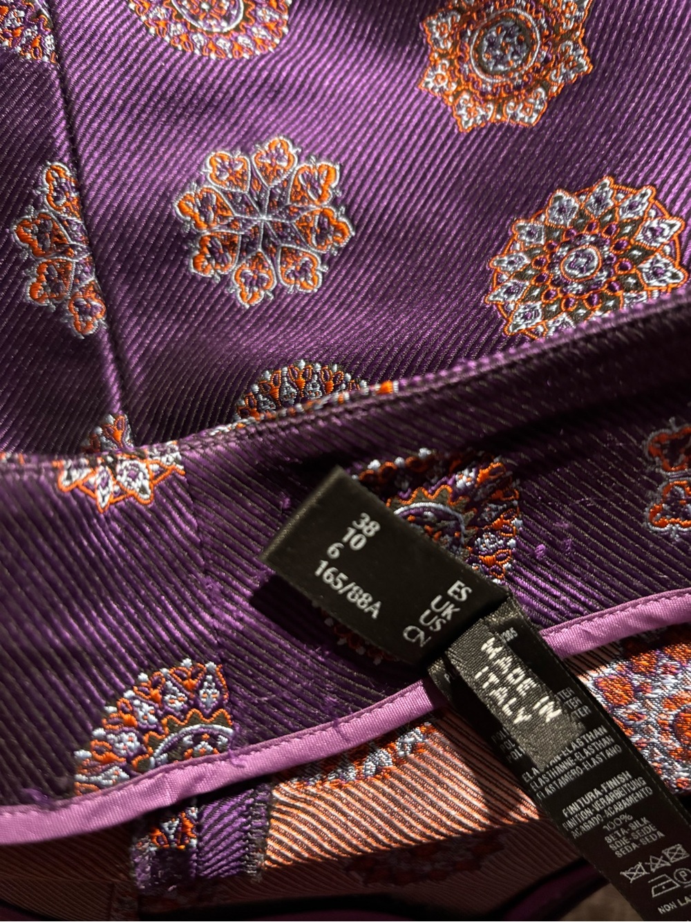 La Perla Purple Medallion High-Waist Shorts - Picture 3 of 3